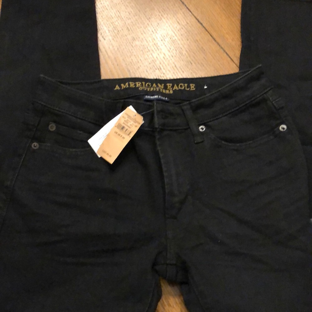 American Eagle Black Slim Jeans Sz 28x30 NWT